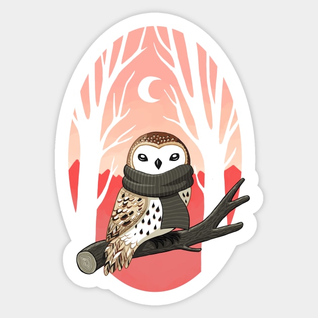 Winter Owl Sticker by Freeminds